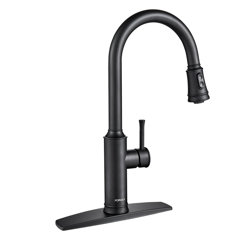 Blue Elephant Pull Down Kitchen Faucet, Black