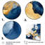 Art mural bleu foncé et or II - Fractals-754577609-754577612