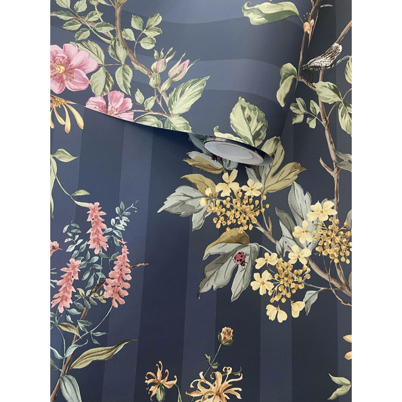 Papier peint texturé non tissé Spring Meadow Pi., Marine