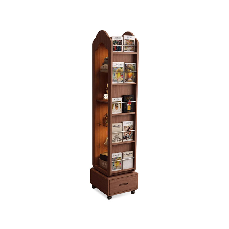 Walnut Modern Solid wood Standard Bookcase