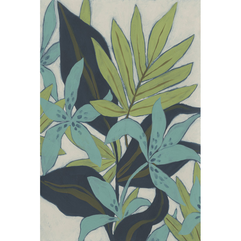 Jungle Blues I by June Erica Vess - Wrapped Canvas Painting, Wrapped Canvas, 91cm H x 61cm W