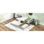 Lit plateforme simple avec lit gigogne gris mobile