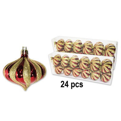 24 Piece Onion-Shaped Ornament Set