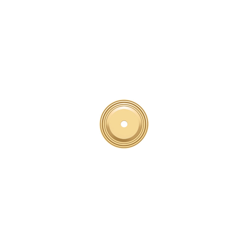 Metal Knob Backplate, PVD Polished Brass