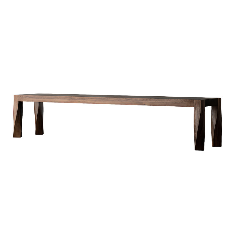 Banc en bois massif, H 17,71 po x l 86,61 po x P 14,96 po