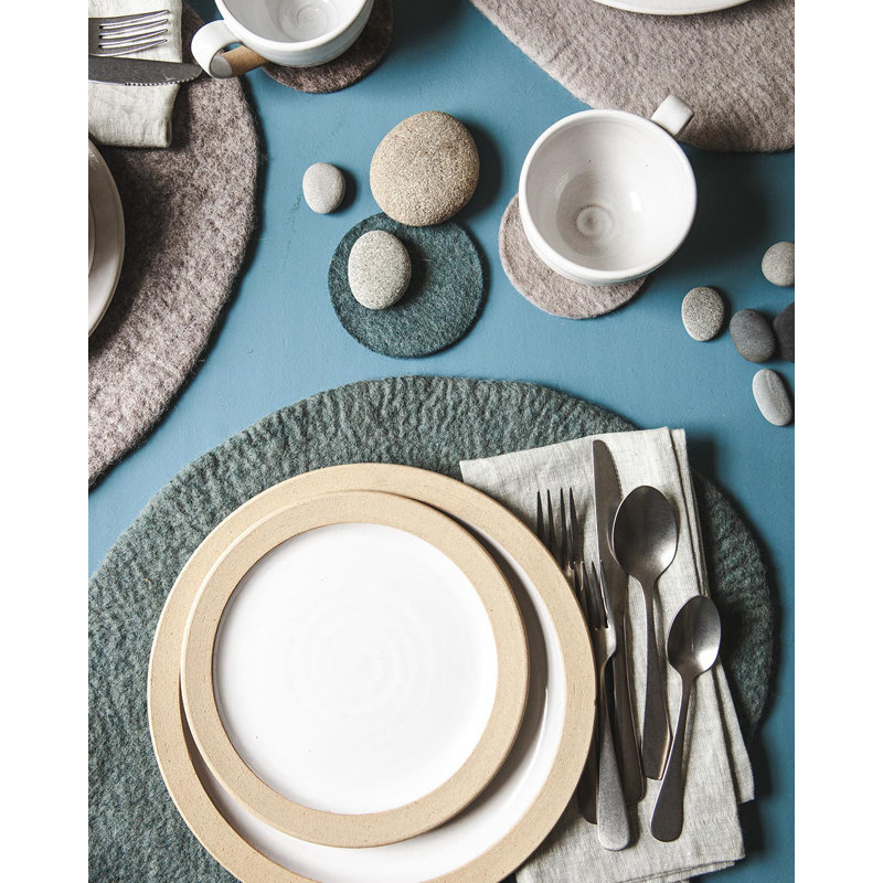 Artisan Round Coaster, Teal