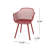 Poppy Chair For Outdoor Dining: , , Red Polypropylene, 23.36 In.D X 21.45 In.W 31.51 In.H, Modern Look Seating : Minimalist Design-1806389000