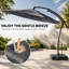 11 pi.  Parasol de patio en porte-à-faux avec base-1551592455