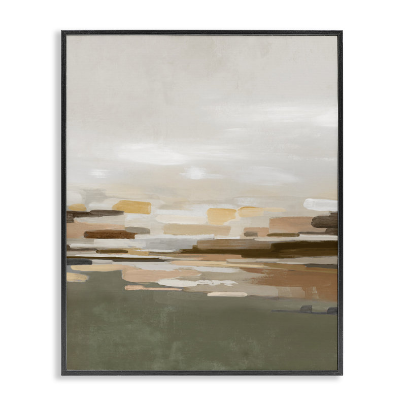 Insolite avec abstraction verte, estampe numérique, design par Emma Peal, Giclée encadrée noir minuit, H 30 po x l 24 po
