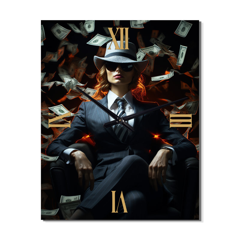 Horloge murale Billionaire Mindset, Grand