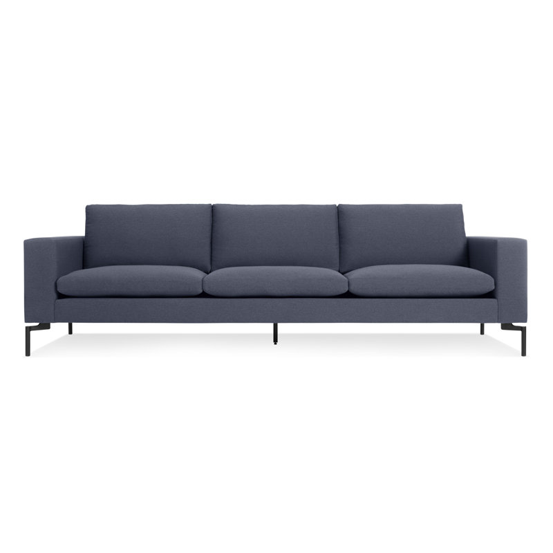 New Standard Sofa, Black, 32" H x 104" W x 35" D, Maharam Mode in Clavicle Polyester Blend