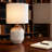 22'' White & Gold Ceramic Table Lamp Famrhouse Table Lmap for Living Room Office
