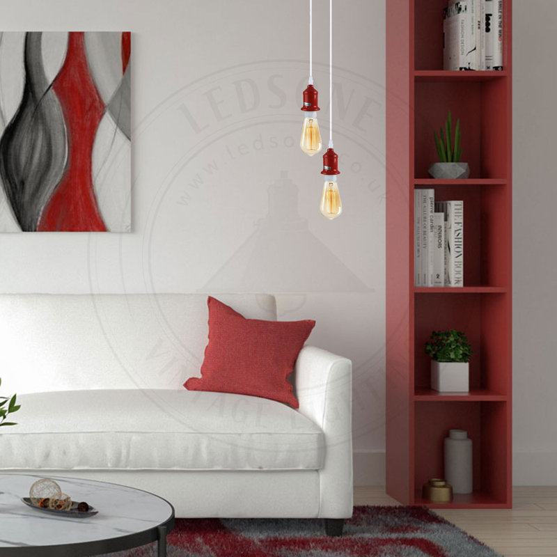 Ivelin 6 - Light Single Pendant, Burgundy