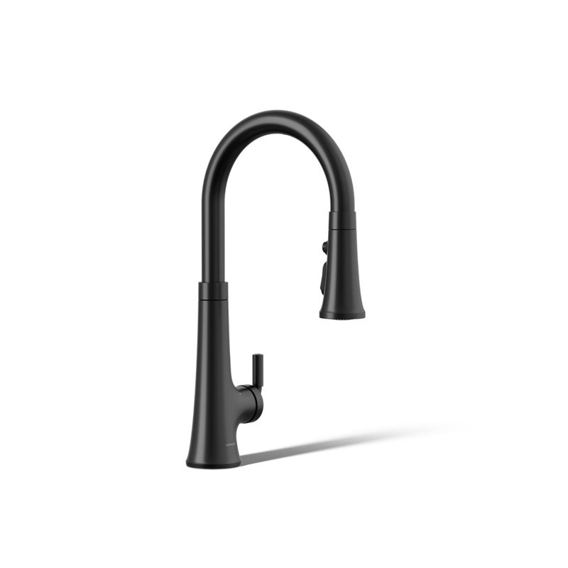 Tone Touchless Pull-Down Kitchen Sink Faucet with Three-Function Sprayhead, Matte Black