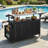 60.6'' Foldable Outdoor Kitchen Island Cart With Stainless Steel Top-1309335694
