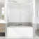 TQP 56-60 in. W x 66 in. H Double Sliding Frameless Bathtub Door in Chrome with 3/8 in Tempered Clear Glass