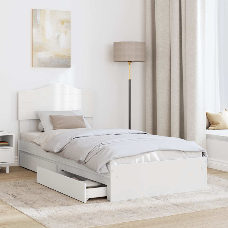 Bed, European Single (90 x 200 cm), White