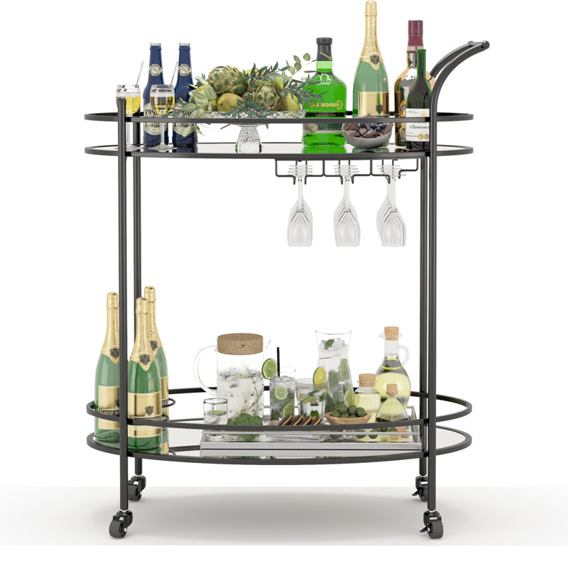 Westborough Metal Bar Cart, Black