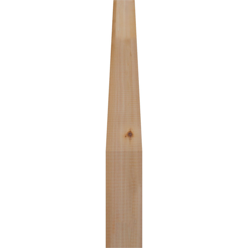 Attelle de genou lisse Funston, l 3 1/2 po x P 24 po x H 30 po, cèdre rouge de l'Ouest, Cèdre rouge, Lisse