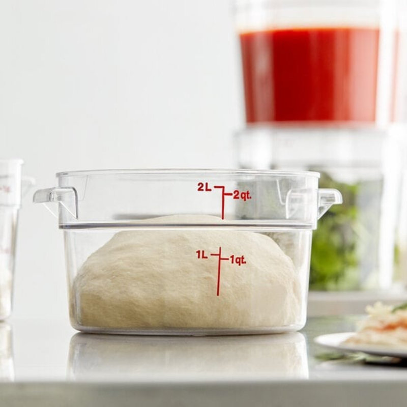 Vigor 8 Qt. Clear Square Polycarbonate Food Storage Container – NSF Listed, Dishwasher Safe, Stackable