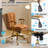 24" W Swivel Upholstered PU Office Chair-1377498470