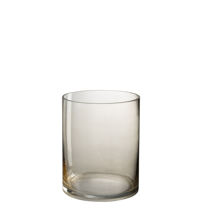 Glass Hurricane, 25cm H x 20cm W x 20cm D, Beige