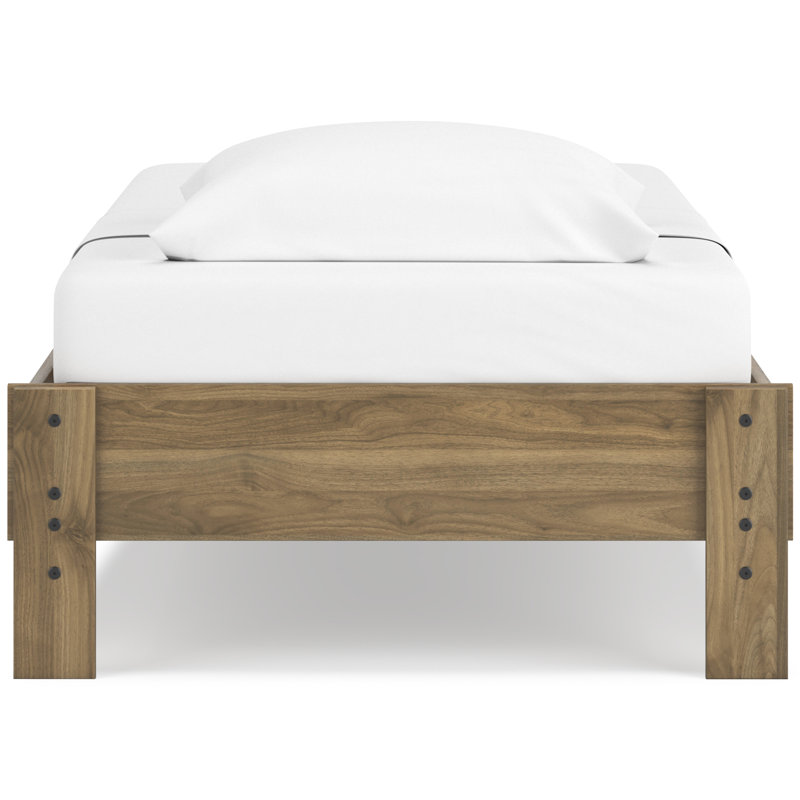 Deanlow Twin Wood Platform Bed with Storage Drawer