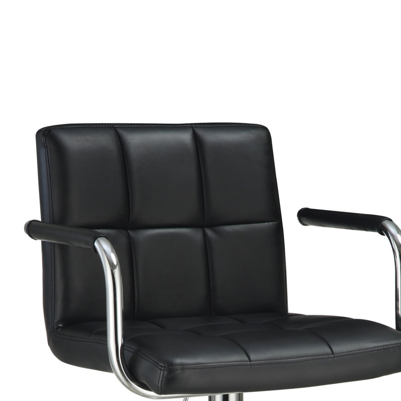 Tabouret pivotant à hauteur réglable Teterboro, Noir