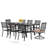 Alyah 8 - Person Patio Dining Set with Extendable Rectangular Table , Cushions Included