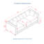 Canapé 3 places moderne en velours avec accoudoirs carrés et clous argentés, coussins confortables à ressorts ensachés, housses amovibles et lavables, structure en bois massif avec rangement intégré, design contemporain et finitions soignées.
