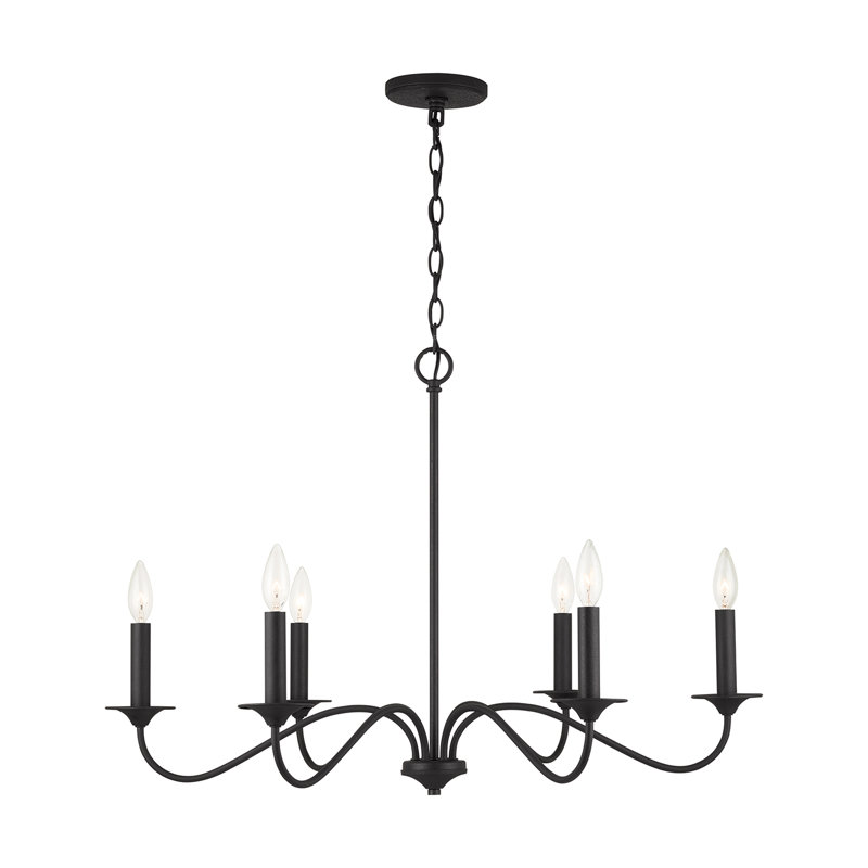 Burnam Dimmable Classic / Traditional Chandelier, 26" H x 32" W x 32" D, 6