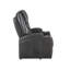 Fauteuil inclinable en cuir gris acier avec relevage et massage-1477619960
