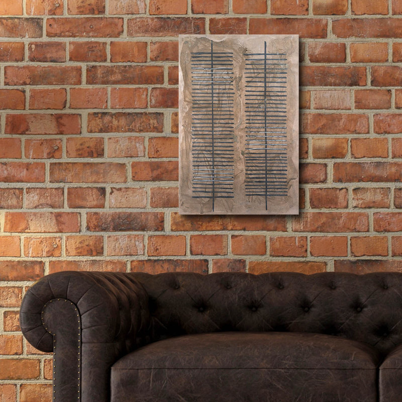  «Corrugated Columns 1» par Michael Willett, art mural en verre acrylique, 16 po x 24 po, H 24 po x l 16 po