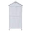Remise de rangement extérieure en bois de sapin blanc de 67 pouces avec portes doubles Roomfitters, toit imperméable