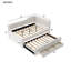 Lit de jour double rembourré avec lit gigogne et 3 tiroirs de rangement - Mobilier de chambre à coucher beige compact-121371175-121371197