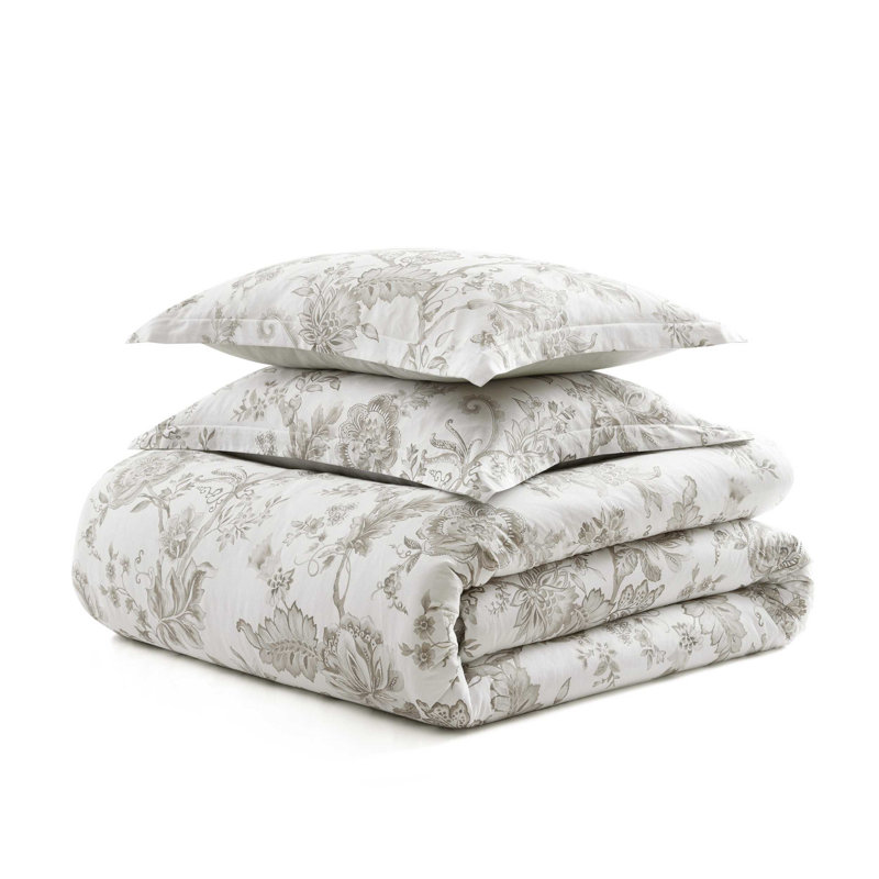 Ensemble de housse de couette Martha Stewart Avery, Housse de couette pour grand lit et 2 taies décor