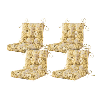 Bay Isle Home⢠4 - Piece Outdoor Seat/Back Cushion by Bay Isle Home