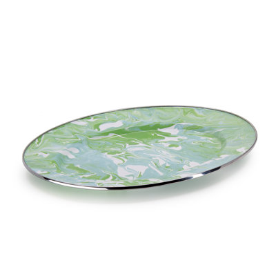 Golden Rabbit Enamelware Modern Monet Oval Platter