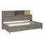 Lit de jour simple en bois avec 3 tiroirs de rangement, tablette souple supérieure, tablette et ensemble de prises et ports USB-3151026