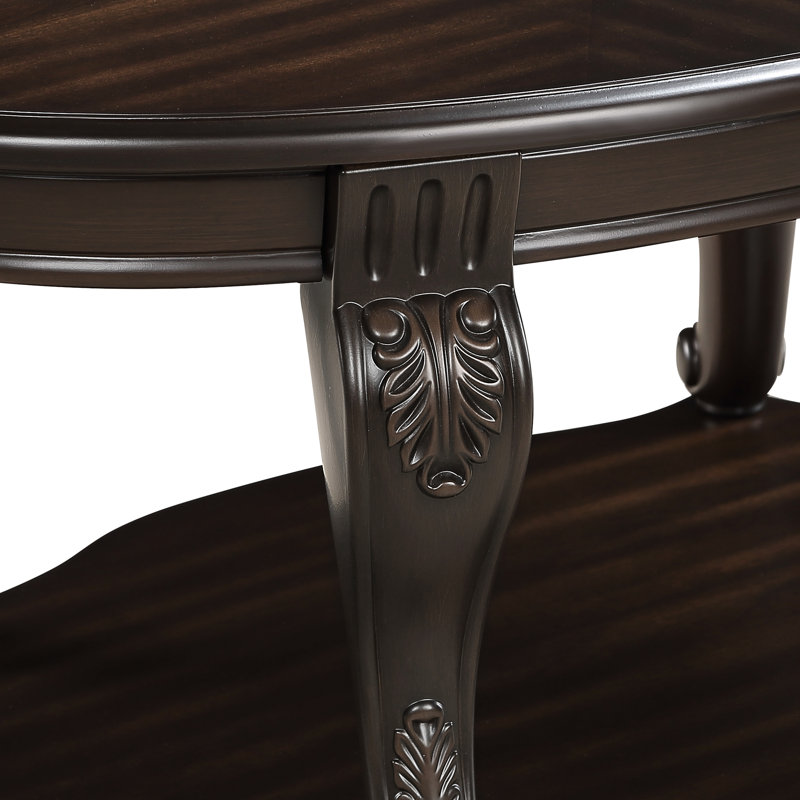 Table de bout ronde en bois massif de 22 po, finition, avec tablette, table de montage côté salon facile et rapide, pièce maîtresse,