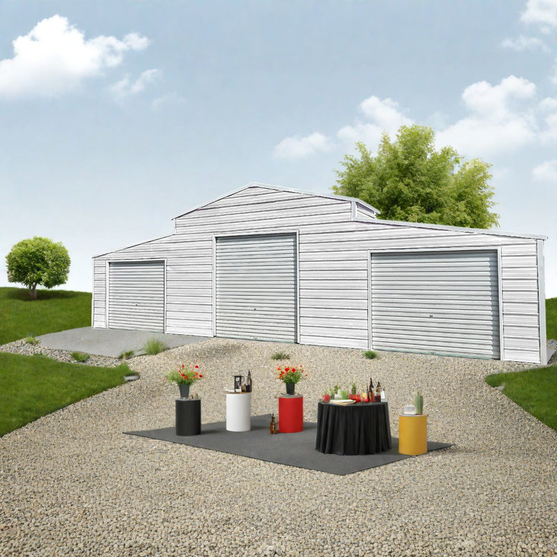 Remise de rangement en métal durable, conception en acier industriel pour la maison et la ferme