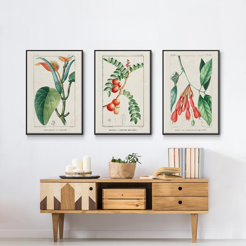 Turpin Tropical Botanicals I, Noir, H 24 po x l 48 po x P 2 po