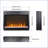 Electric Fireplace Insert 23 Inch Ultra Thin Heater with Crystal Flame, Remote Timer, Overheating Protection | Electric | Insert