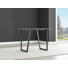 Industrial Design White & Grey Marble Effect Melamine Dining Table Set with 2 Faux Leather Chairs