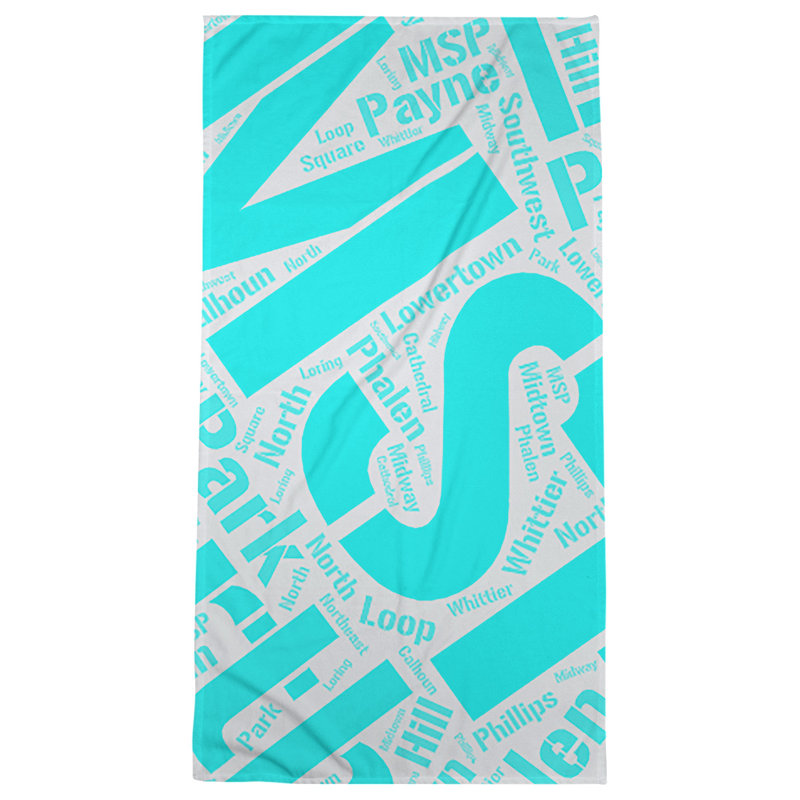 Bath Towel, Cyan, Poly/Cotton, Minneapolis–Saint Paul