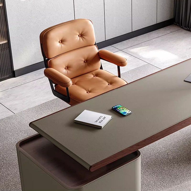Italian Minimalist Saddle Leather Desk