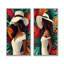 Ensemble de 2 pièces d'art mural pop art blanc et vert-279471744-279471758-279471748