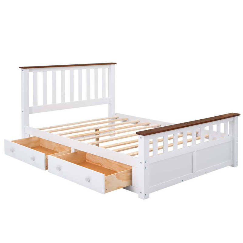 Ensemble de chambre avec lit plateforme 3 pièces Nayonika