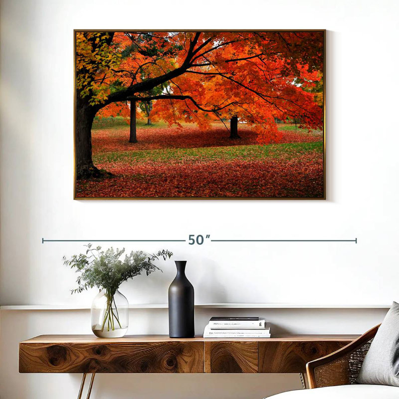 Couleurs d'automne de la Nouvelle-Angleterre, Cadre flottant doré, 40 po x 27 po