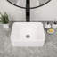 Lavabo vasque rectangulaire moderne en céramique pour meuble-lavabo, installation au-dessus du comptoir, durable et facile à installer